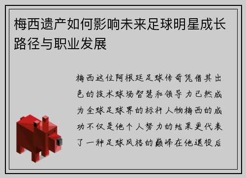 梅西遗产如何影响未来足球明星成长路径与职业发展
